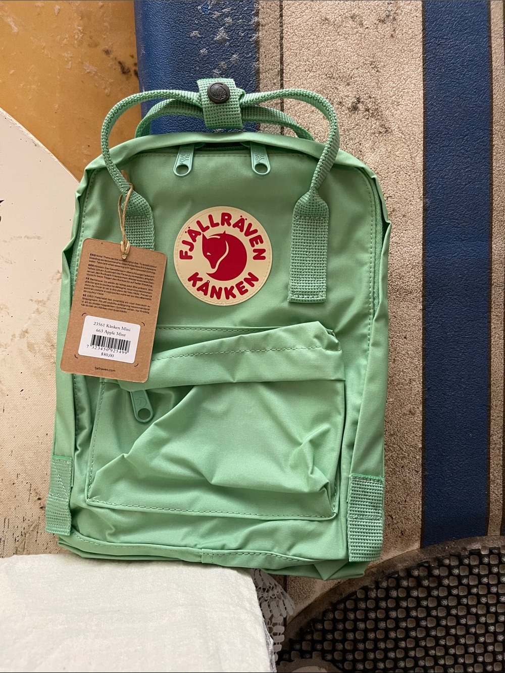 Fjällräven Kånken Mini Backpack in Apple Mint Green
